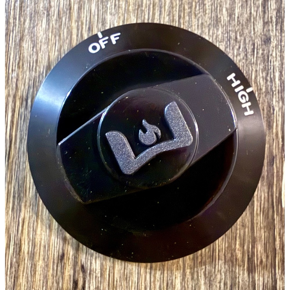 Wolf Burner Control Knob Black KIP 5B77 5C26 Range Stove Replacement Excellent